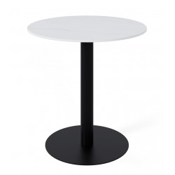 MESA DE COMEDOR DE PORCELÁNICO Y METAL LYA PARA COMEDOR O COCINA ESTILO MODERNO