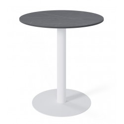 MESA DE COMEDOR DE PORCELÁNICO Y METAL LYA PARA COMEDOR O COCINA ESTILO MODERNO