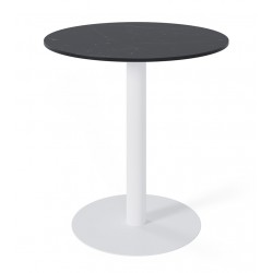 MESA DE COMEDOR DE PORCELÁNICO Y METAL LYA PARA COMEDOR O COCINA ESTILO MODERNO