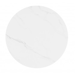 MESA DE COMEDOR DE PORCELÁNICO Y METAL LYA PARA COMEDOR O COCINA ESTILO MODERNO