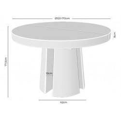MESA DE COMEDOR EXTENSIBLE DE MADERA DE ROBLE MARCELLA PARA COMEDOR ESTILO NÓRDICO