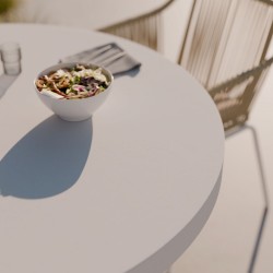 MESA DE COMEDOR DE CEMENTO GFRC THELMA PARA COMEDOR O TERRAZA ESTILO MINIMALISTA