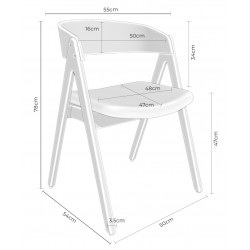 SILLA TAPIZADA RINA DE MADERA DE NOGAL