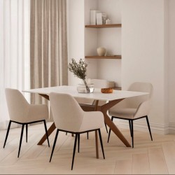 MESA ELOISE 160CM. DE PORCELANICO