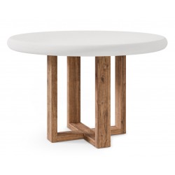 MESA DE COMEDOR DE CEMENTO GFRC VIOLETTE PARA INTERIOR Y EXTERIOR ESTILO NÓRDICO