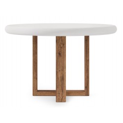 MESA DE COMEDOR DE CEMENTO GFRC VIOLETTE PARA INTERIOR Y EXTERIOR ESTILO NÓRDICO