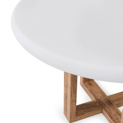 MESA DE COMEDOR DE CEMENTO GFRC VIOLETTE PARA INTERIOR Y EXTERIOR ESTILO NÓRDICO