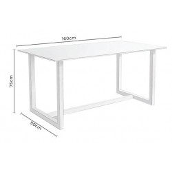 MESA DE EXTERIOR AUDREY DE PORCELÁNICO Y ACERO