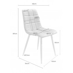 SILLA METALICA TAPIZADA BIMBA