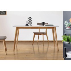 MESA DE MDF LACADO O CHAPA DE ROBLE ALICE-MARIE PARA COMEDOR ESTILO CONTEMPORÁNEO