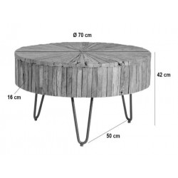 MESA DE CENTRO TARAK DE ESTILO ETNICO