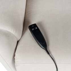 SILLÓN RELAX ELECTRICO CON TEJIDO ANTIMANCHAS BEIGE AKARI PARA SALÓN ESTILO CONTEMPORÁNEO