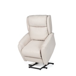 SILLÓN RELAX ELECTRICO CON TEJIDO ANTIMANCHAS BEIGE AKARI PARA SALÓN ESTILO CONTEMPORÁNEO
