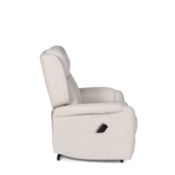 SILLÓN RELAX ELECTRICO CON TEJIDO ANTIMANCHAS BEIGE AKARI PARA SALÓN ESTILO CONTEMPORÁNEO