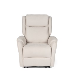 SILLÓN RELAX ELECTRICO CON TEJIDO ANTIMANCHAS BEIGE AKARI PARA SALÓN ESTILO CONTEMPORÁNEO