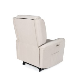 SILLÓN RELAX ELECTRICO CON TEJIDO ANTIMANCHAS BEIGE AKARI PARA SALÓN ESTILO CONTEMPORÁNEO
