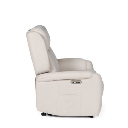 SILLÓN RELAX ELECTRICO CON TEJIDO ANTIMANCHAS BEIGE AKARI PARA SALÓN ESTILO CONTEMPORÁNEO