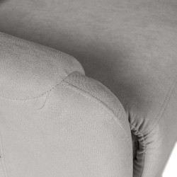SILLÓN RELAX ELECTRICO CON TEJIDO ANTIMANCHAS GRIS CLARO AKARI PARA SALÓN ESTILO CONTEMPORÁNEO