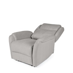 SILLÓN RELAX ELECTRICO CON TEJIDO ANTIMANCHAS GRIS CLARO AKARI PARA SALÓN ESTILO CONTEMPORÁNEO