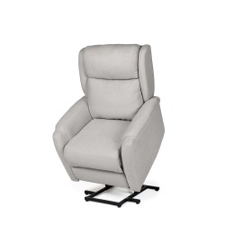 SILLÓN RELAX ELECTRICO CON TEJIDO ANTIMANCHAS GRIS CLARO AKARI PARA SALÓN ESTILO CONTEMPORÁNEO
