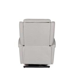 SILLÓN RELAX ELECTRICO CON TEJIDO ANTIMANCHAS GRIS CLARO AKARI PARA SALÓN ESTILO CONTEMPORÁNEO