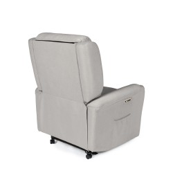 SILLÓN RELAX ELECTRICO CON TEJIDO ANTIMANCHAS GRIS CLARO AKARI PARA SALÓN ESTILO CONTEMPORÁNEO