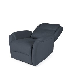 SILLÓN RELAX ELECTRICO CON TEJIDO ANTIMANCHAS GRIS OSCURO AKARI PARA SALÓN ESTILO CONTEMPORÁNEO
