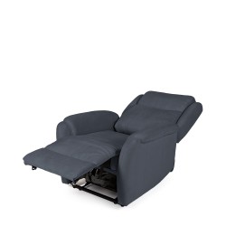 SILLÓN RELAX ELECTRICO CON TEJIDO ANTIMANCHAS GRIS OSCURO AKARI PARA SALÓN ESTILO CONTEMPORÁNEO