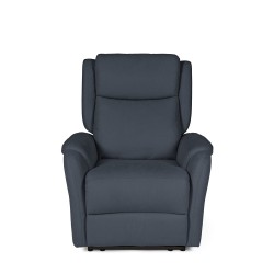 SILLÓN RELAX ELECTRICO CON TEJIDO ANTIMANCHAS GRIS OSCURO AKARI PARA SALÓN ESTILO CONTEMPORÁNEO