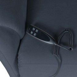 SILLÓN RELAX ELECTRICO CON TEJIDO ANTIMANCHAS GRIS OSCURO AKARI PARA SALÓN ESTILO CONTEMPORÁNEO