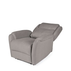 SILLÓN RELAX ELECTRICO CON TEJIDO ANTIMANCHAS TAUPE AKARI PARA SALÓN ESTILO CONTEMPORÁNEO