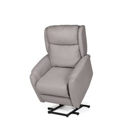 SILLÓN RELAX ELECTRICO CON TEJIDO ANTIMANCHAS TAUPE AKARI PARA SALÓN ESTILO CONTEMPORÁNEO
