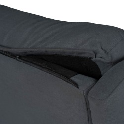 SILLÓN RELAX ELECTRICO CON ELEVADOR EN TEJIDO ANTIMANCHAS GRIS OSCURO SAORI PARA SALÓN CONTEMPORÁNEO