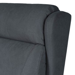 SILLÓN RELAX ELECTRICO CON ELEVADOR EN TEJIDO ANTIMANCHAS GRIS OSCURO SAORI PARA SALÓN CONTEMPORÁNEO