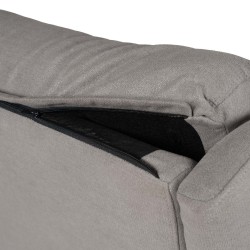 SILLÓN RELAX ELECTRICO CON ELEVADOR EN TEJIDO ANTIMANCHAS TAUPE SAORI PARA SALÓN CONTEMPORÁNEO