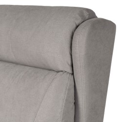 SILLÓN RELAX ELECTRICO CON ELEVADOR EN TEJIDO ANTIMANCHAS TAUPE SAORI PARA SALÓN CONTEMPORÁNEO
