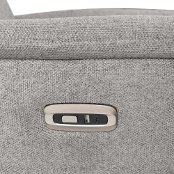 SILLÓN RELAX ELECTRICO DE TELA ANTIMANCHAS GRIS CLARO MISAKI PARA SALÓN ESTILO CONTEMPORÁNEO