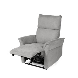 SILLÓN RELAX ELECTRICO DE TELA ANTIMANCHAS GRIS CLARO MISAKI PARA SALÓN ESTILO CONTEMPORÁNEO