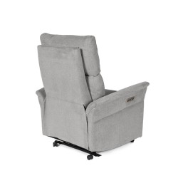SILLÓN RELAX ELECTRICO DE TELA ANTIMANCHAS GRIS CLARO MISAKI PARA SALÓN ESTILO CONTEMPORÁNEO