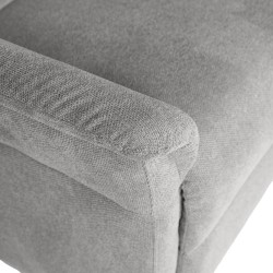 SILLÓN RELAX ELECTRICO DE TELA ANTIMANCHAS GRIS CLARO MISAKI PARA SALÓN ESTILO CONTEMPORÁNEO