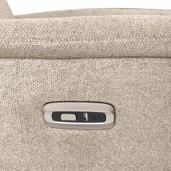 SILLÓN RELAX ELECTRICO DE TELA ANTIMANCHAS BEIGE MISAKI PARA SALÓN ESTILO CONTEMPORÁNEO