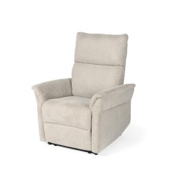 SILLÓN RELAX ELECTRICO DE TELA ANTIMANCHAS BEIGE MISAKI PARA SALÓN ESTILO CONTEMPORÁNEO