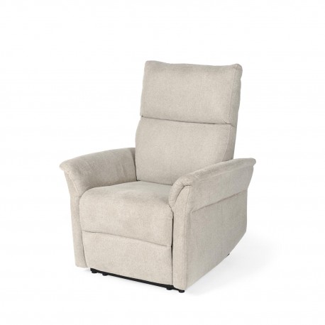 SILLÓN RELAX ELECTRICO DE TELA ANTIMANCHAS BEIGE MISAKI PARA SALÓN ESTILO CONTEMPORÁNEO