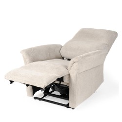 SILLÓN RELAX ELECTRICO DE TELA ANTIMANCHAS BEIGE MISAKI PARA SALÓN ESTILO CONTEMPORÁNEO