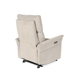 SILLÓN RELAX ELECTRICO DE TELA ANTIMANCHAS BEIGE MISAKI PARA SALÓN ESTILO CONTEMPORÁNEO