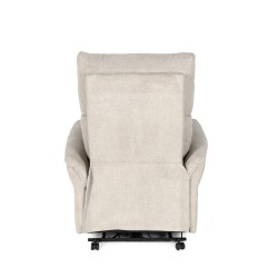 SILLÓN RELAX ELECTRICO DE TELA ANTIMANCHAS BEIGE MISAKI PARA SALÓN ESTILO CONTEMPORÁNEO