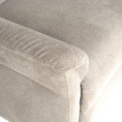 SILLÓN RELAX ELECTRICO DE TELA ANTIMANCHAS BEIGE MISAKI PARA SALÓN ESTILO CONTEMPORÁNEO