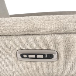 SILLÓN RELAX ELECTRICO DE TELA ANTIMANCHAS BEIGE MISAKI PARA SALÓN ESTILO CONTEMPORÁNEO