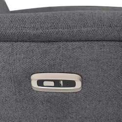 SILLÓN RELAX ELECTRICO DE TELA ANTIMANCHAS GRIS OSCURO MISAKI PARA SALÓN ESTILO CONTEMPORÁNEO