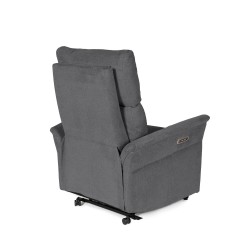 SILLÓN RELAX ELECTRICO DE TELA ANTIMANCHAS GRIS OSCURO MISAKI PARA SALÓN ESTILO CONTEMPORÁNEO